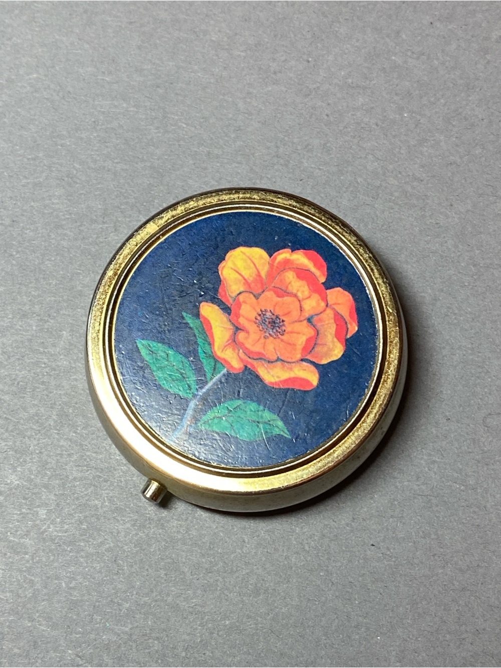 Vintage flower pill case
